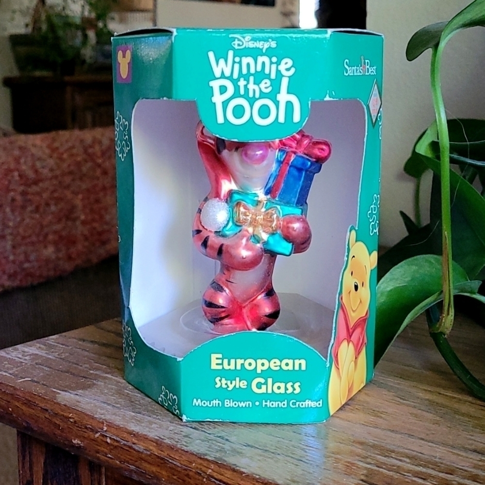 Tigger Disney Mouth blown Hand crafted Christmas ornament.